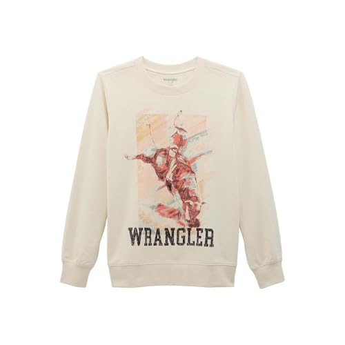 Wrangler Women's White Retro Bucking Horse Sweatshirt White L