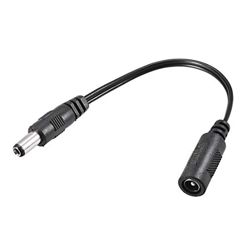 uxcell Adaptador Convertidor Tip 5.5x2.1 a 5.5x2.5mm 17cm 2 pcs miniatura 1