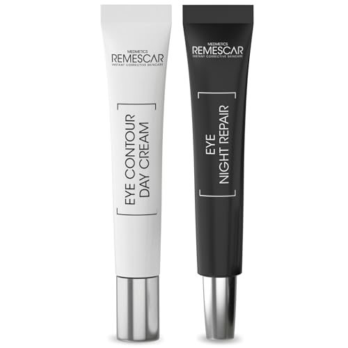 Remescar Pack Hidratante Reparador Contorno Ojos - Crema Día + Reparador Noche - Hidratación Firmeza Regeneración Reduce Bolsas Ojeras Arrugas Cuidado Completo Mirada Radiante