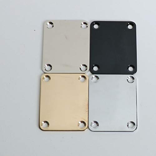 3Pcs Silver Electric Guitar Neck Plate Set including Screws Ergonomic Metal Connecting Board for Bass and Electric Guitars - Image 2