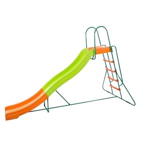 PLATPORTS Home Playground Equipment: 10′ Indoor/Outdoor Wavy Slide, Ages 3 to 10, 2024 Toy