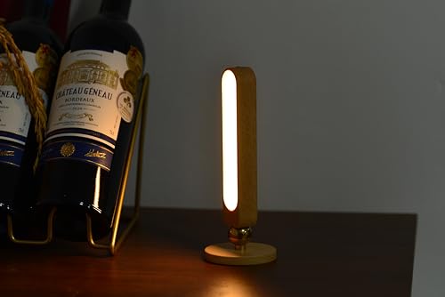 Image of Wooden Led Light Rotatable Magnetic Rechargeable Battery Operated Touch Control Gifts for Girls Boys Kids Classmate Book Light for Reading Stepless Dimming Brightness