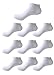Budermmy Lot de 6 ou 10 paires Chaussette Hommes et Femmes chaussettes sport courtes Coton socquettes (G-Blanc 10 paires, 40-44)