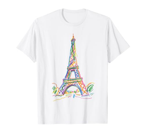 Enfants Dessin Tour Eiffel Paris Landmark Kids T-Shirt