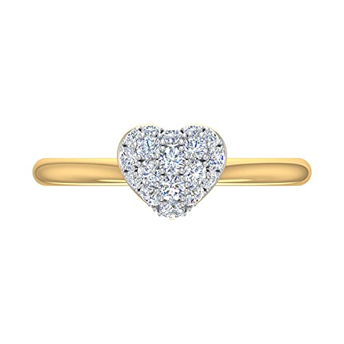 1/4 Carat Diamond Heart-Shaped Promise Ring Band in 10K Gold3