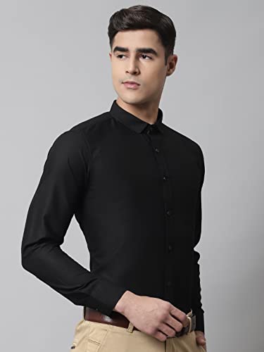 Image of Majestic Man Slim Fit Solid Cotton Blend Formal Shirt for Men
