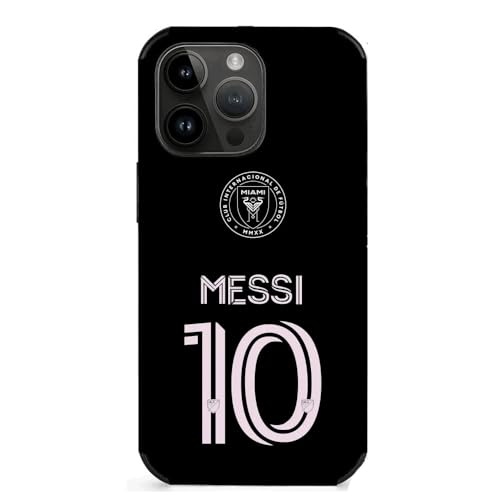 EZB Lionel Messi Themed iPhone Phone Case | Black and White Flexible Shock Absorbant Cool Phone Cover | Messi Inter Miami 10 Case (iPhone 11)