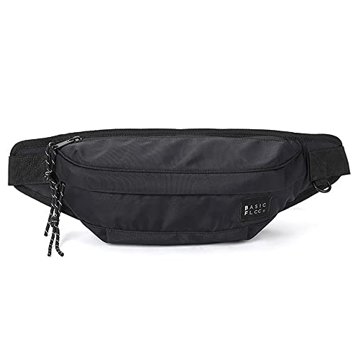 JIUFENG Riñonera, bandolera, riñonera, riñonera para teléfono móvil, entrenamiento, viajar, correr, casuales, carteras manos libres para hombres y mujeres (Negro) Cover