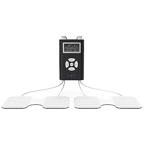 Pure Enrichment PurePulse Duo Dual Channel TENS & EMS Combo Muscle Stimulator - 14 Modes for Chronic Pain Relief, Adjustable Treatment Timer, Includes Reusable Electrode Pads, Storage Bag, & More Cover