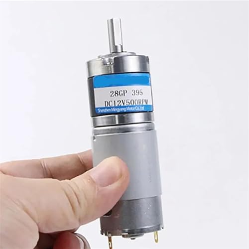 YPEZASDLW Micromotor Reductor de CC 28GP-395, 12 V, 24, Baja Velocidad, Alto par, con Engranajes planetarios en Sentido horario y antihorario(24V Only Motor,320rpm)