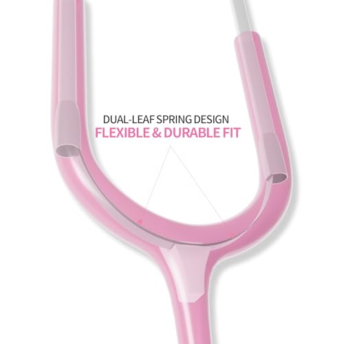 Image of Scian 30G-PK Stethoscope - High-Fidelity Acoustics, Lightweight Aluminum, Satin Tube for Pediatrics & Nursing - Nurse Essentials in Pink