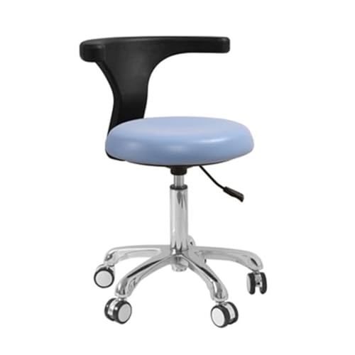Chaise de dentiste médicale bleue avec tabouret dentaire pivotant 360