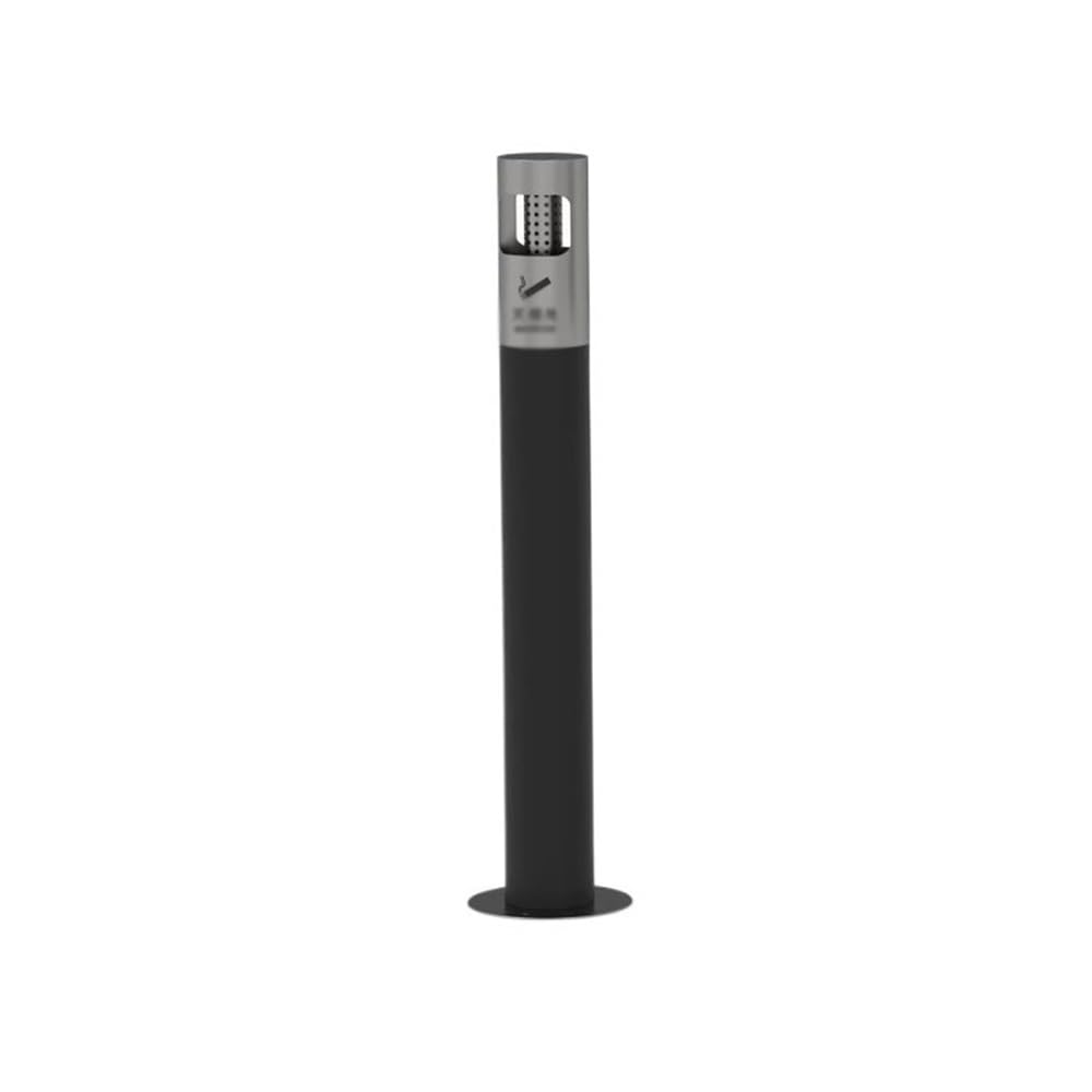 OWOHYG Ashtray Trash Can Vertical Hotel Corridor Stainless Steel Ash Pillar, Smoking Area Cigarette Butt Collection Column.Black