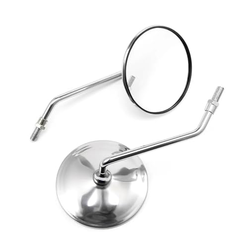 Espejo retrovisor de motocicleta universal modificado redondo con tornillos 2
