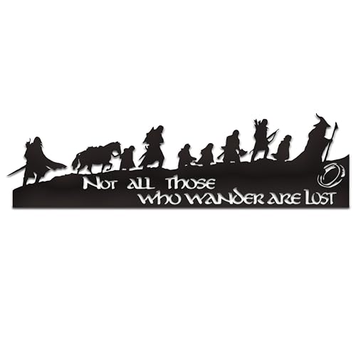 Wanderer's Journey Metal Wall Art-3D Medieval Fantasy Landscape Panel with Inspirational Quote for Living Room & Bedroom Decor