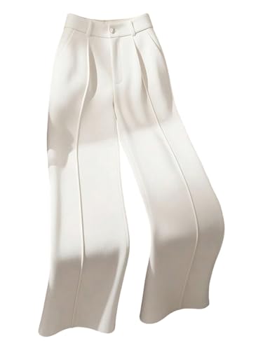 GORGLITTER Women's High Waisted Dress Pants Dressy Casual Straight Wide Leg Work Business Office Pants