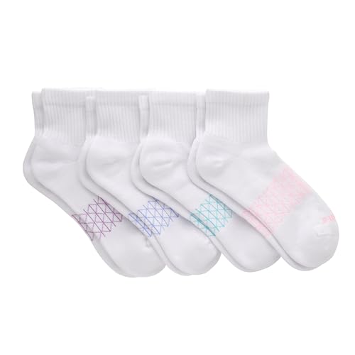 Hanes womens Cushioned Ankle Socks, Absolute Active Ankle Socks for Women, Seamless Toe, 4-prs Socks (pack of 4)