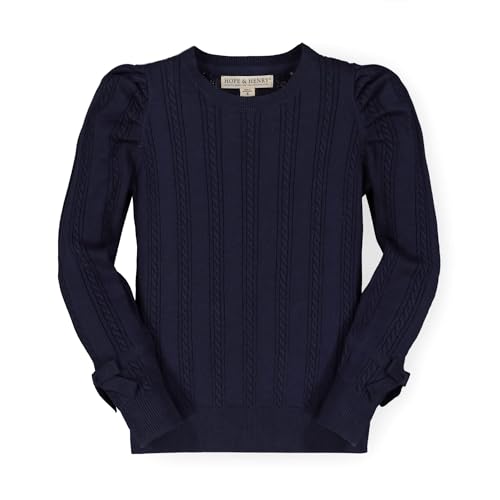 Image of Hope & Henry Girls' Long Sleeve Rib Knit Sweater Top