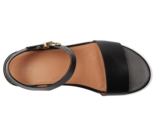 FitFlop Women's Platfforms Leather/Cork Heeled Ankle-Strap Sandals Wedge2