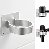 QWORK® Soporte secador sin perforación, porta para secador de pelo...