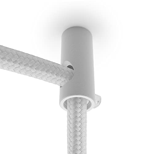 5 Stück Alu-Deckenpins Schwarz – Kabelhalter Für Decke/Wand, Loch-Ø 7 Mm, Für Textilkabel & Kronleuchter