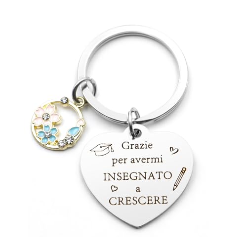 RRIGETEN Regalo Maestre Fine Anno,Regalo Maestra,Regali Maestre Fine Anno,Regali Per Insegnante,Idee Regalini Insegnanti,Regalini Maestra,Portachiavi Insegnanti,Compleanno