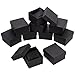 NBEADS 10 Pcs Paper Watch Box, 8.6x7.9x5.2cm Cardboard Gift Box Watches Holder Jewelry Gift Boxes With Pillow Bracelet Holder Square Storage Gift Case for Wristwatches Smart Watches, Black