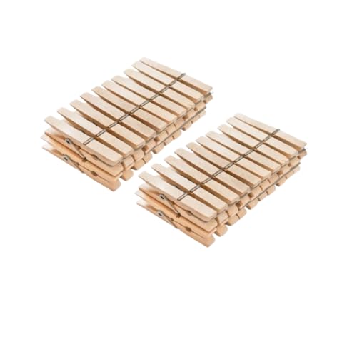 Chinchilla® Pinzas para la Ropa 40 Piezas de Madera de Haya certificada - Calidad Made in Germany | versátil, para Colgar la Ropa y para Manualidades | sin plástico, sostenible y Resistente