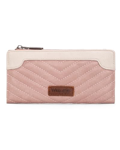 Image of Montana West Wrangler Women's Wallets Slim Bifold Credit Card Wallet Women's Wallet, Card Cases & Money Organizers Ladies Female Pink Wallets with Smooth Zippers