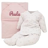 Pijama de 2 piezas de primera puesta y Capa de baño personalizada para Recién nacido - Complementos esenciales para regalo Bebé. Pijama de 2 piezas de primera puesta y Capa de baño personalizada para Recién nacido - Complementos esenciales para regalo Bebé.