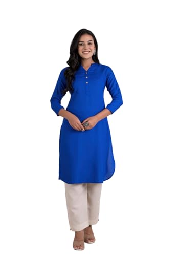 Image of Armiya Rayon Solid Straight Kurta /Kurti for Women & Girls