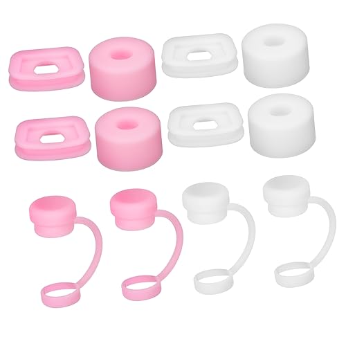 Cabilock 12pcs Tumbler Spill Stoppers Food-grade Straw Covers Reusable -spill Caps for Cups and Tumblers Easy to Install and Secure Design