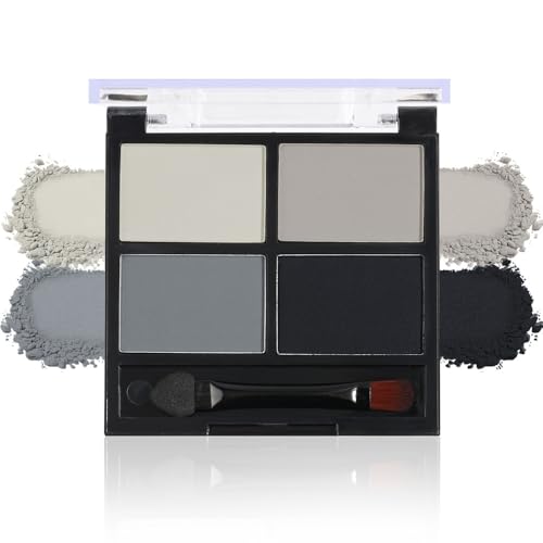 UOCK 4 Color Gray Eyeshadow Palette Matte and Shimmer Eyeshadow Makeup Palette Natural Nude Neutral Eyeshadow Palette Highly Pigmented Long-Lasting Waterproof Eye Makeup