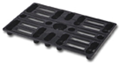 Valley Craft Z84978A1 Plastic Pallet, 24" Length x 15" Width x 1-1/2" Height, 800 lbs Capacity, Black