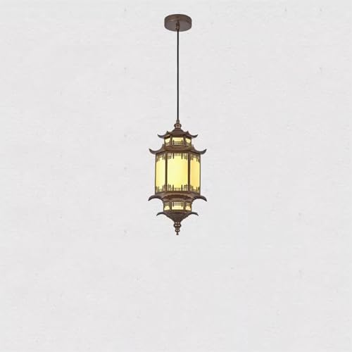 Lampe suspendue extérieure résistante à la rouille pour pavillon et cour sombre