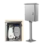 Weatherproof and Dustproof: This EV charger pedestal is designed to withstand all weather conditions, providing robust protection against snow, rain, wind, direct sunlight, and dust. Its protective features help safeguard the charger from damage, the...