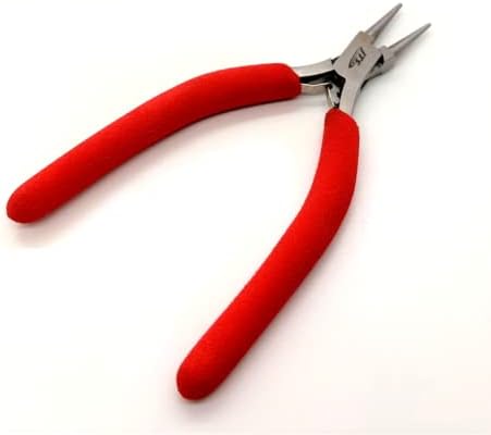 148mm Round Nose Pliers Foam Handles Ergonomic Wire Wrapping Jewelry Making Tool By JTS