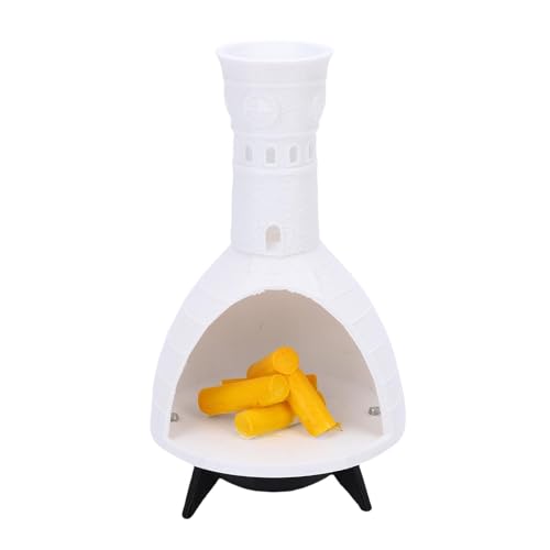 Chimenea Navideña de Sobremesa con LED y Velas Parpadeantes, Decoración para Navidad, Bodas, Fiestas y Hogar