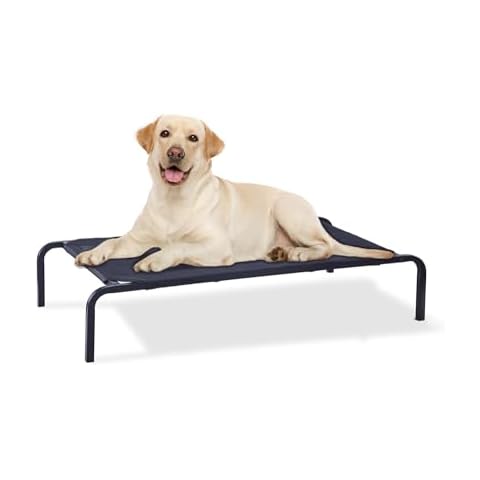 GDKASRNY Portable Raised Cooling Steel-Framed Elevated Pet Bed, Elevated Mesh Pet Bed Durable Frame Dog Cot for Outdoor or Indoor Use with Skid-Resistant Feet Black Large (Large) Cover