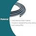 Tintvent T Rubber Trim Molding, Fit 1/2 inch Edge, Edging Shelf Banding, Center Barb Tee Moulding for Tables, Game and Arcade Machines Decorative, Gray, 26Ft(8M)