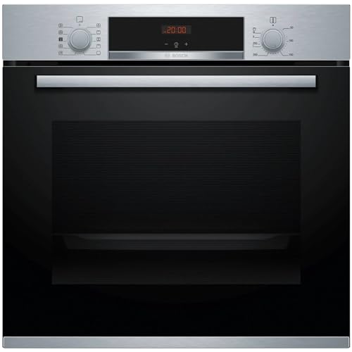Bosch Serie 4 Hra512es0 Horno Multifunción Con Vapor Añadido, A, Encastrable, 60 Cm, 71 L, 7 F, Asistente De Limpieza, Ap. Abatible, Cristal Negro Inox
