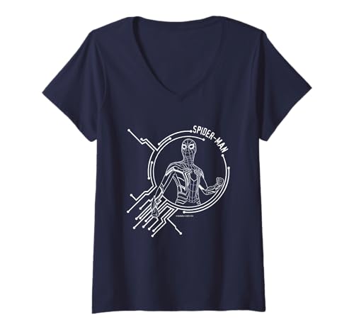T-shirt Spider-Man femme col V coupe ajustée qui sublime la silhouette