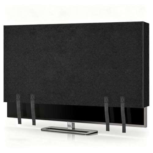 HTtoy TV Cover Movement Polvo Anti-Scratch TV para televisores de pantalla plana de hasta 65 x 36 pulgadas, protección para televisores de pantalla plana al mudarse de casa, renovación o