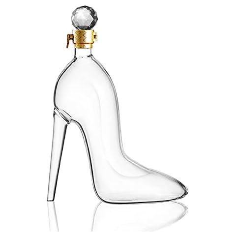350ML High Heels Shape Decanter Luxurious Crystal Red Wine Brandy Champagne Glasses Decanter Bottle Bar Nightclub Drinking Cover