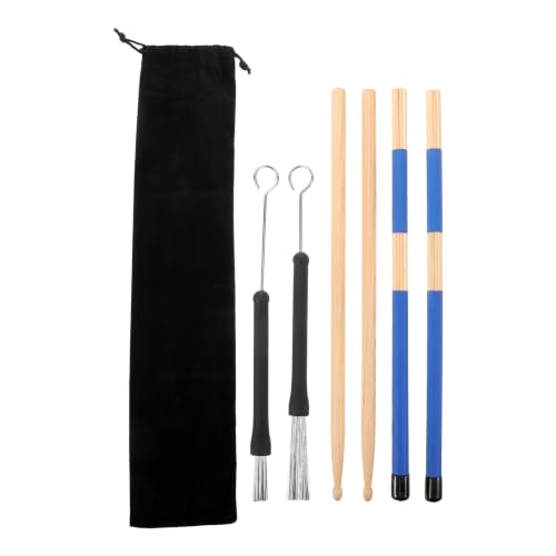 Set de Baquetas 5A de Madera de Arce con Cepillos y Bolsa miniatura 1