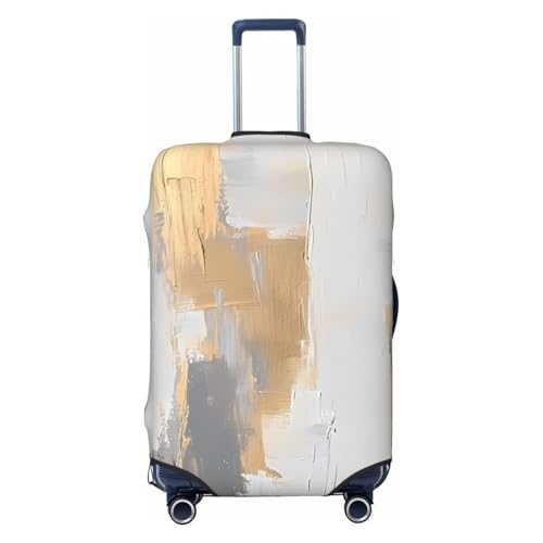 Elegant Abstract Elastic Travel Luggage Cover, Washable Spandex Suitcase Protector, Anti-Scratch Fits 18-32 Inch