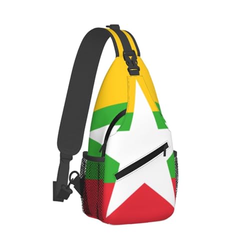 Bolso cruzado tipo sling negro para hiking y viaje miniatura 2