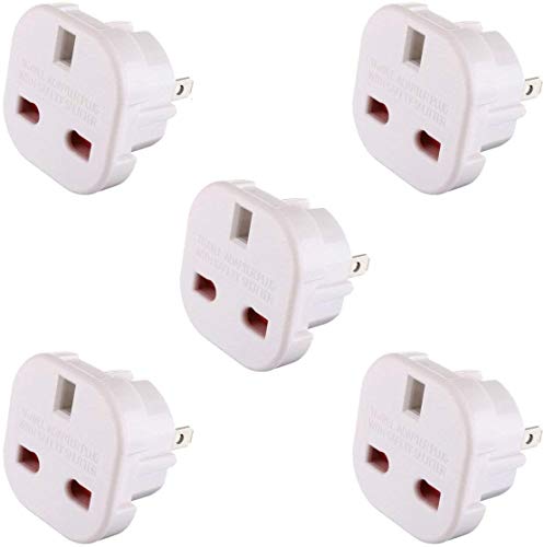 TEC UK - 5 X UK to US Travel Adaptor suitable for USA Canada Mexico Thailand - Refer to Description for country list