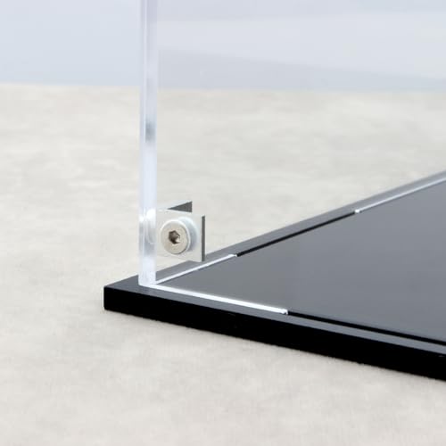 Image of 12 Inch Clear Acrylic Case for Display with Black Base | Cube Display Acrylic Box for Collectibles, Alternative Glass Case for Display Figures Home Storage Organizing Arts Showcase