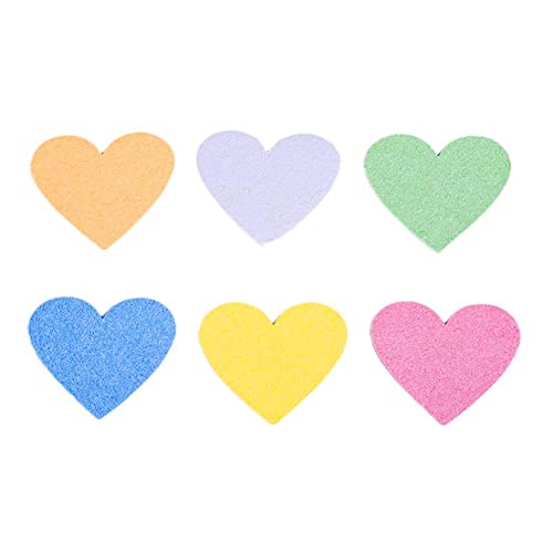 VOVE Esponja facial comprimida portátil en forma de corazón de panal de abeja para la piel de la pulpa de limpieza I5S3